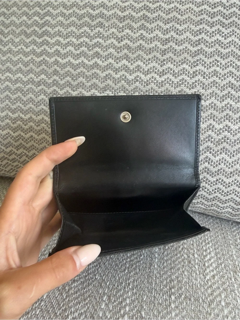 Gucci Black GG Canvas Jackie Bifold Wallet with Coin Pocke